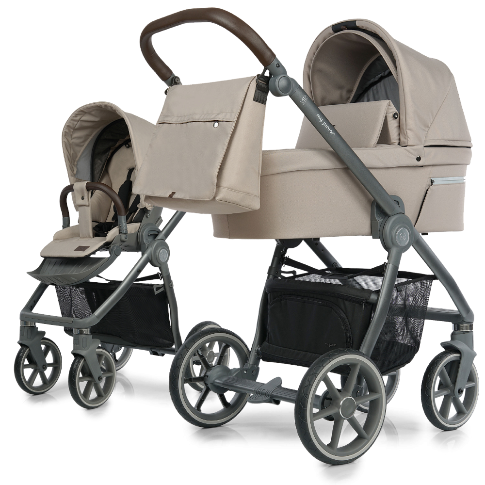 my junior® VITA HOPE - Kinderwagen mit Panorama-Fenster, OneHandFold, Luftkammerreifen & mehr