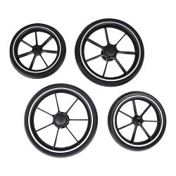 The my junior® VITA unique combination pushchair with solid rubber tyres in a set