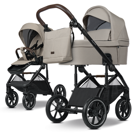 my junior® VITA unique³ – Poussette compacte avec suspension 6 positions, canopy XXL et siège sport ergonomique