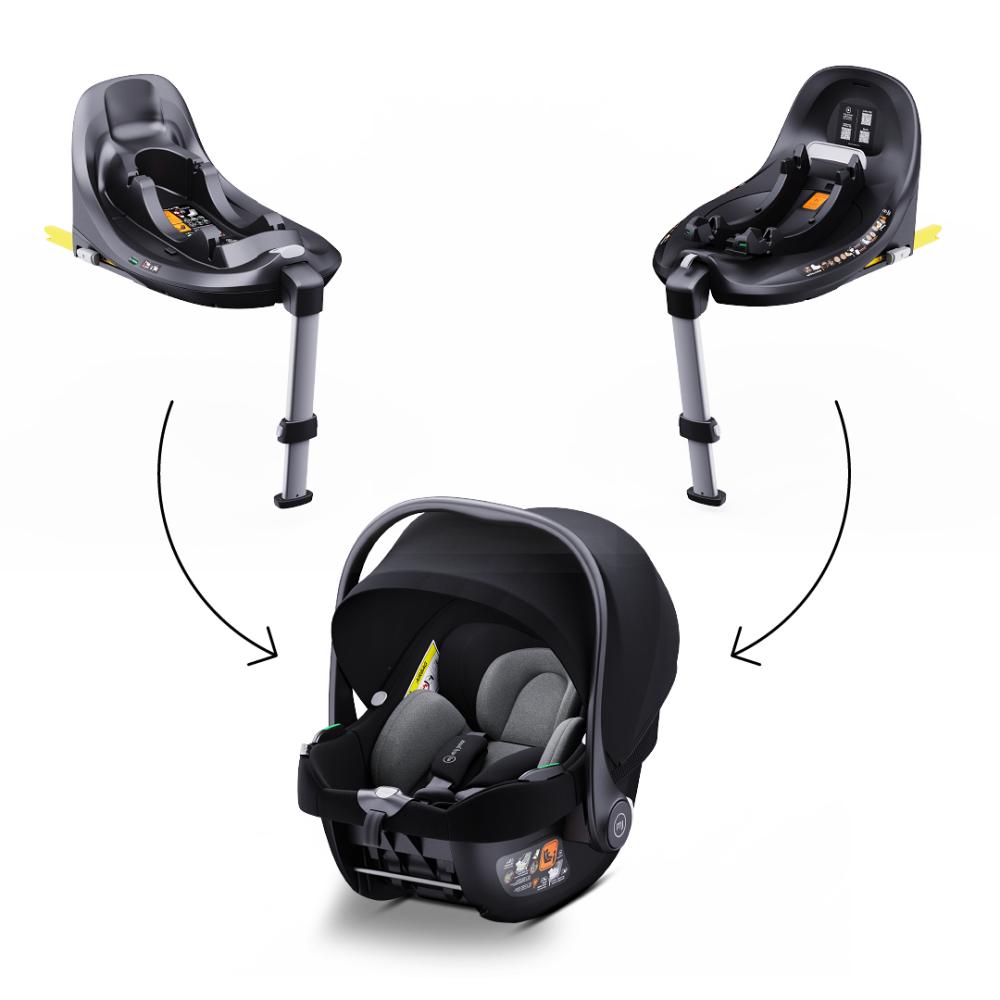 my junior® BEAM Bundle – Babyschale mit ISOFIX Base für sicheren Fahrkomfort