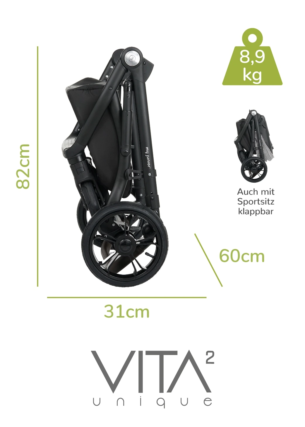 my junior kinderwagen dein kofferraum vita unique