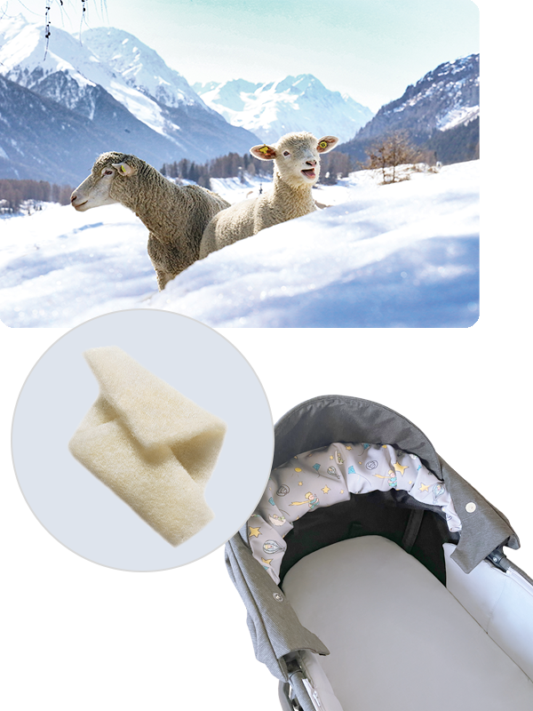 my junior kinderwagen Schafswolle