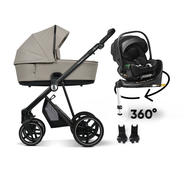 4in1 Premium 360° - gratis Adapter + AURAᵉʳᵍᵒ  Babyschale + ISOFIX Base Capsule 360°